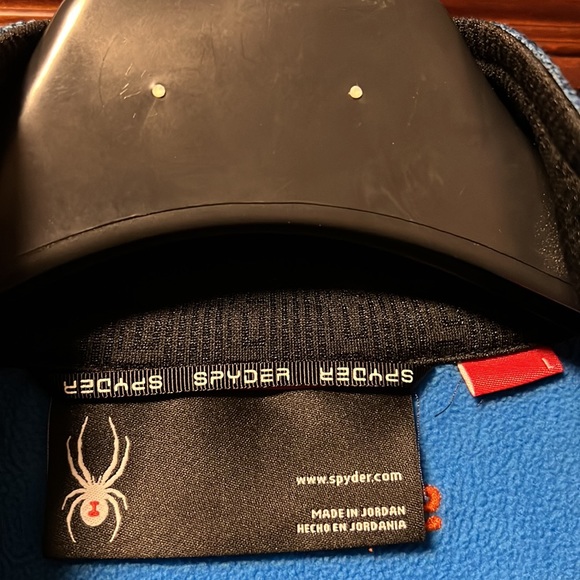 Spyder Awesome Like New Sportswear Sweater Fleece Blue/Orange Full Zipper Jacket - Picture 7 of 8